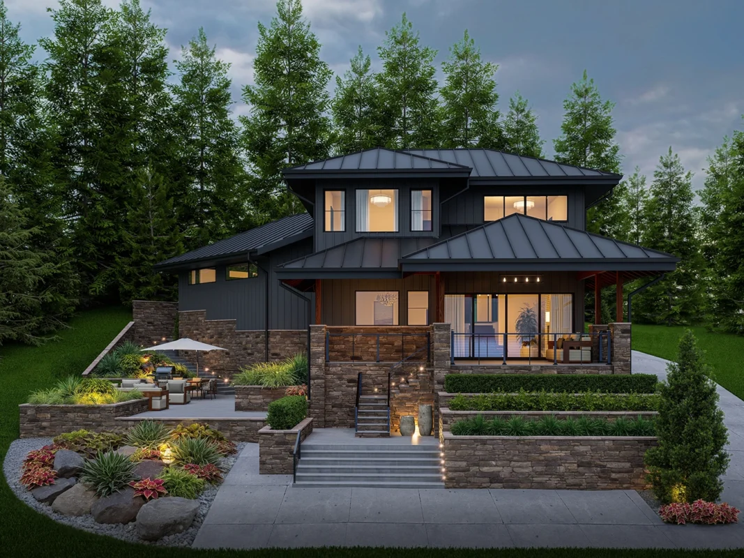 modern house lush ARIIDBUILD