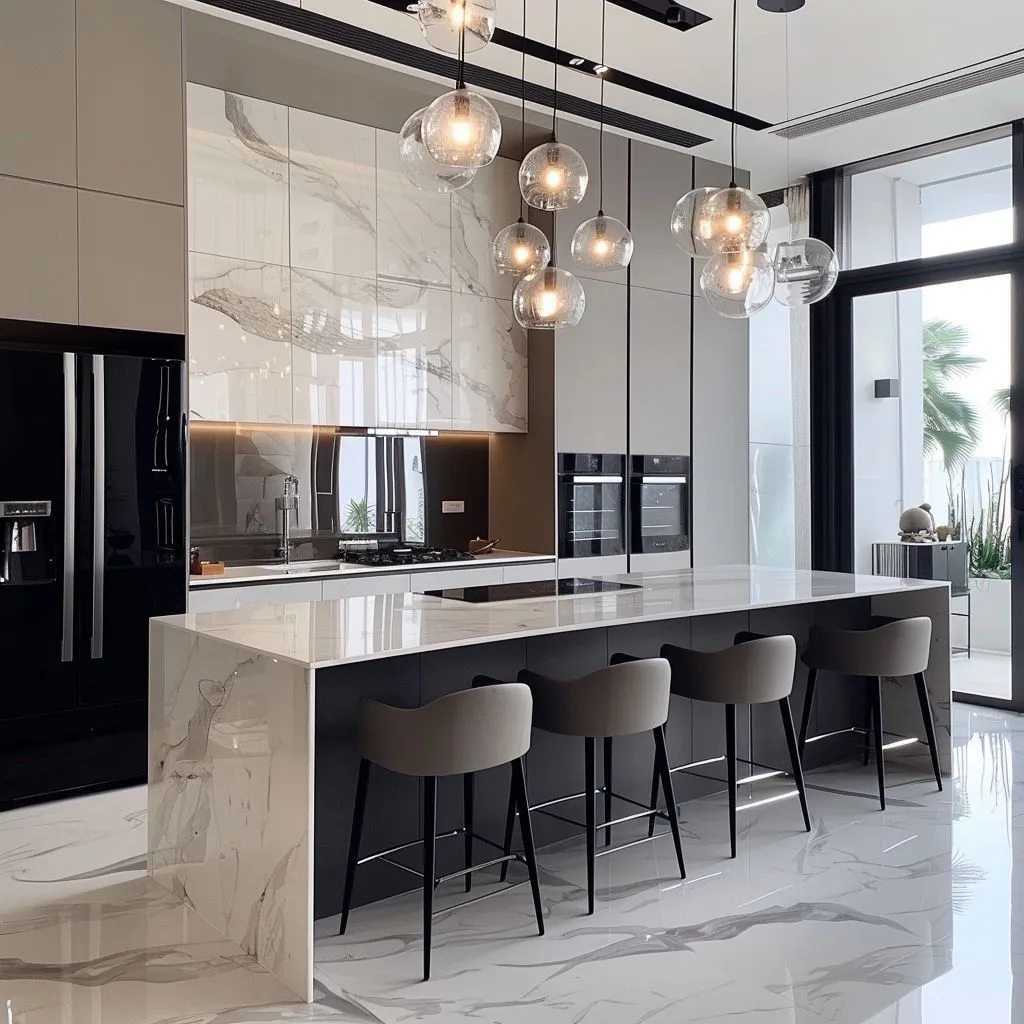 Luxury kitchen remodel with reconfigured dining area by ARIID Build and Remodel on the Eastside